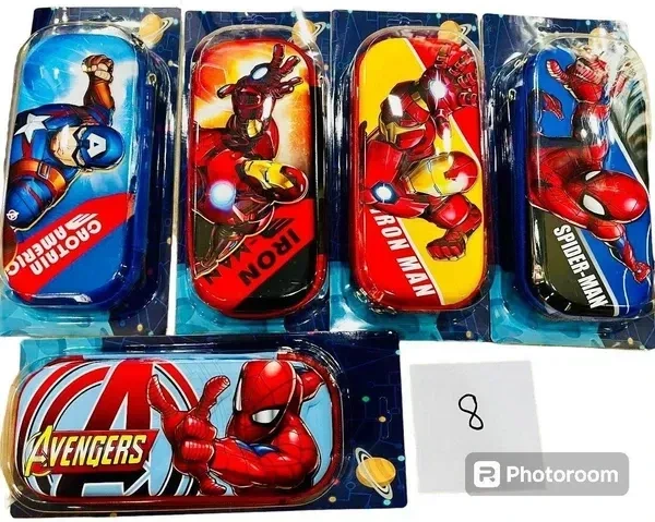 GRANTH ENTERPRISE 3D Cover Pencil Case Pen Pencil Pouch Compass School Pouch Organizer for Students Kids Stylish Pen Holder Pouch, Stationery Box, Cosmetic Pouch Bag (Spiderman CASE)