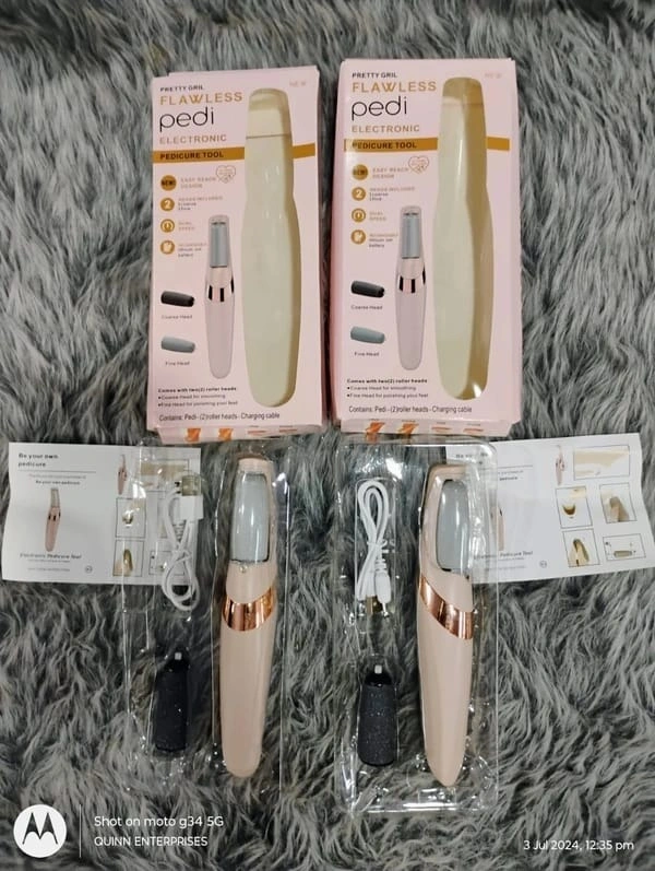 JICOOT Smooth Pedicure Wand, Electric Foot Callus Remover Rechargeable Pedicure Tool Callus Remover for Feet Electronic Foot File, Feet Care for Removes Dry Hard & Dead Skin Ideal Gift (Pink)