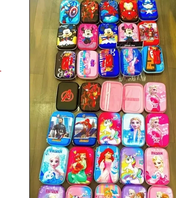 A5 3D Cartoon Print Design Stationery Compass Pencil Box One Side Kids Students School Activities Birthday Party Return Gift