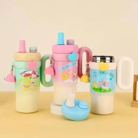 Hot & Cold Rainbow Sip Tumbler with Straw and Spout Lid 900 ml