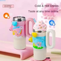 Hot & Cold Rainbow Sip Tumbler with Straw and Spout Lid 900 ml