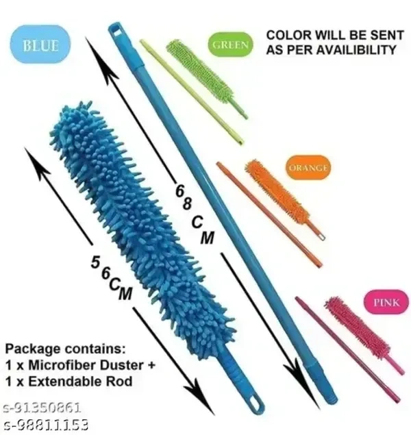 SHOPPERSKY DRUCILA Feather Microfiber Duster Magic Dust Cleaner Fit Cleaning Brush for Home Office Cleaning Tools (Multicolour)