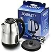 Fix It Fast Scarlett Electric Kettle 2 Litre Design for Hot Water, Tea,Coffee,Milk, Rice and Other Multi Purp Accessories Cooking Foods Kettle (Silver Black)