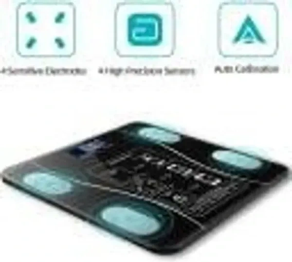 TLISMI Bluetooth Body Fat Scale BMI Scales Smart Wireless Digital Personal Bathroom Weight Scale Body Composition Analyzer Weighing Scale for Human Body (Bluetooth BMI New)