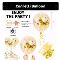 Kiwi Party  Black And Golden Birthday Decoration Set