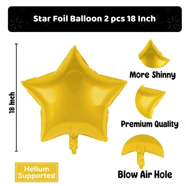 Kiwi Party  Black And Golden Birthday Decoration Set