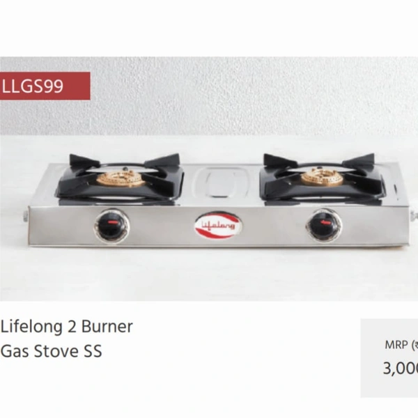 LIFELONG SS 2BURNER GAS STOVE LLGS99 - ss , 2 BURNER