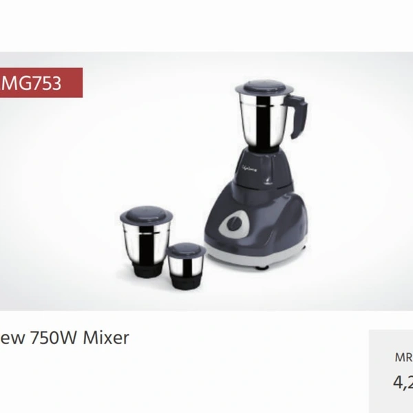 LIFELONG 3JAR MIXIE  - DARK GREY, 750WATTS