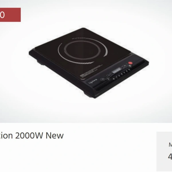 LIFELONG INDUCTION STOVE 2000W - BLACK, 2000WATTS