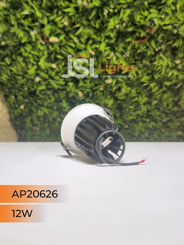 APRA AP 20626 12W White Deep Recessed COB Downlight PB Reflector - 12W, 3000K, White
