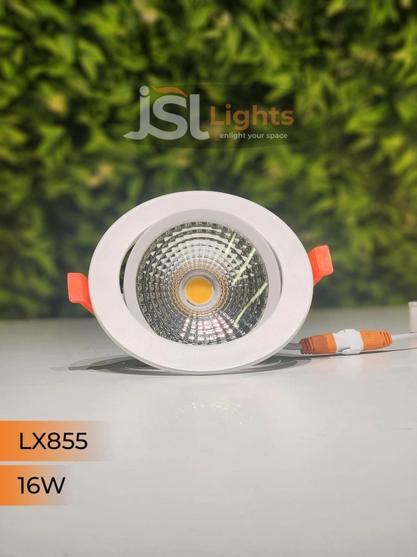 LX 855 16W Round Deep Recessed COB Downlight - 16W, 4000K
