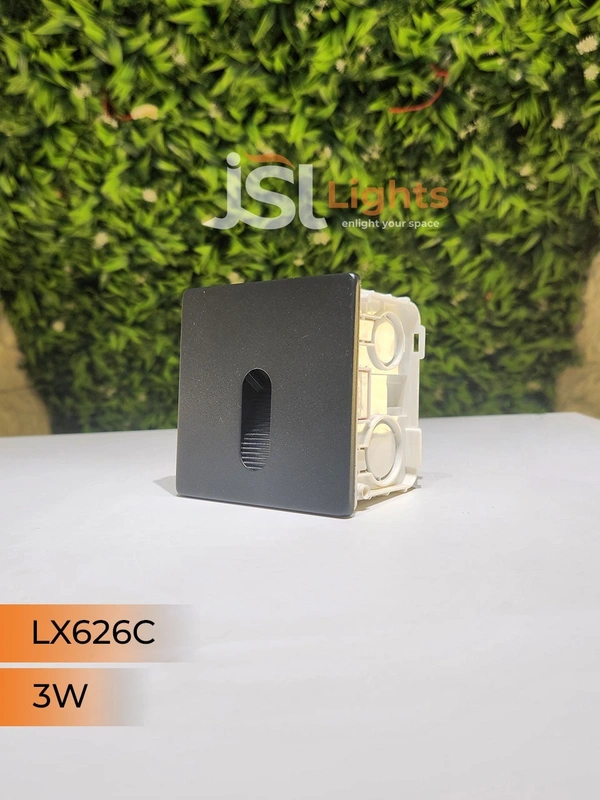 LX 626C 3W Square Black Foot Led Light - 3W, 3000K, Black