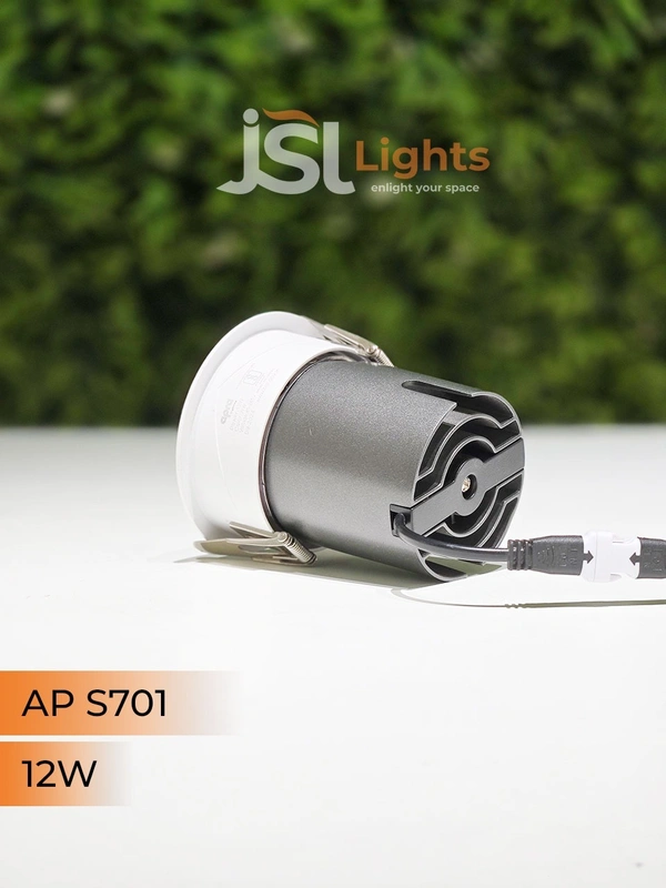 APRA S 701 12W PKW PB Round Deep Recessed COB Downlight - 12W, 3000K