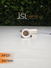 APRA 221 3W White Deep Recessed COB Downlight - 