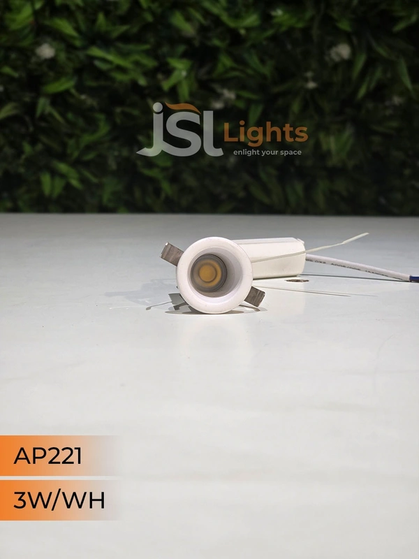 APRA 221 3W White Deep Recessed COB Downlight - 