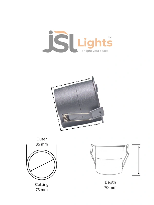 AP821 DIM 12W Black Body Led Spotlight | Best COB Led Spotlight - 1 pcs