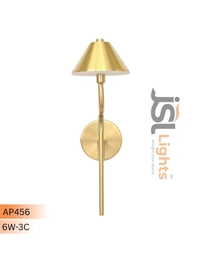 AP456 - 6W 3CCT Premium Wall Decorative Light –  Indoor Gold Finish Spot Light - 1 pcs