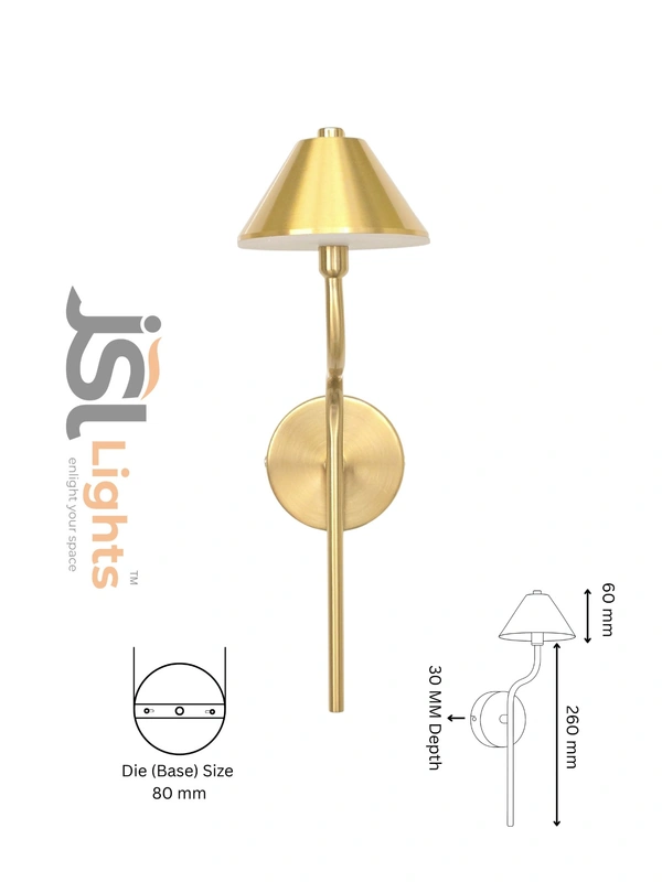 AP456 - 6W 3CCT Premium Wall Decorative Light –  Indoor Gold Finish Spot Light - 1 pcs