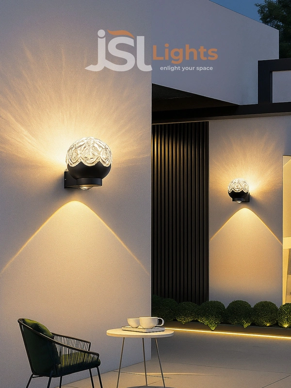 Arcylic Crystal Ball JSL224WL 8W LED Outdoor Light |  Fixture Wall Washer Spotlight Crystal Ball Morden Wall Light - 1 pcs