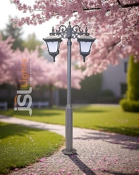 Heritage Pole Garden Light 3mt.aluminium Die Casting 10feet With 2 Lights  - 1 pcs