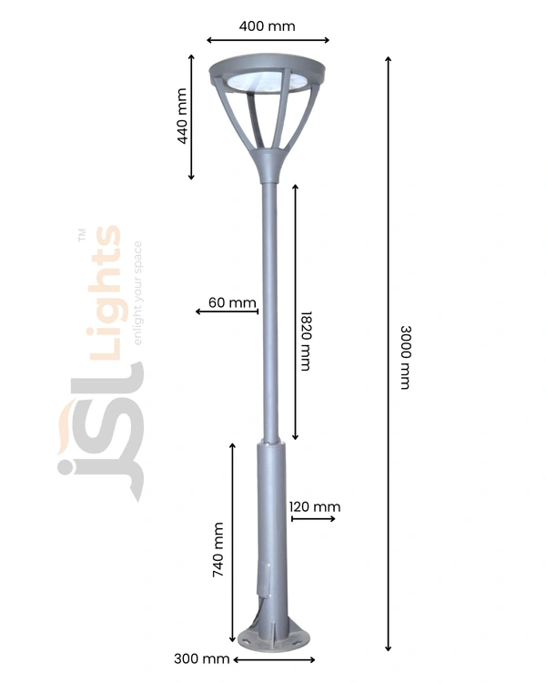 Premium Garden Pole Light -38038 / 50W Garden Pole with Aluminium Body - 1 pcs