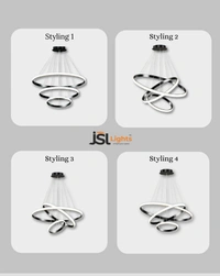 3 Ring Hanging Golden Pendent Light for Dining Room, Living Room, Pendant Lighting, Fixture Ceiling, Hangingm LED Pendant Ceiling Light - 1 Pcs