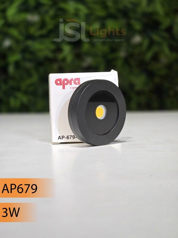APRA 679 3W BK Striker Round Surface Light - BK