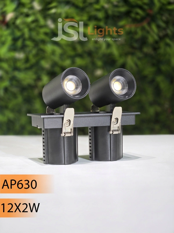 APRA 630 24W Deep Recessed COB Pop Up Downlight - 24W, 3000K, Black