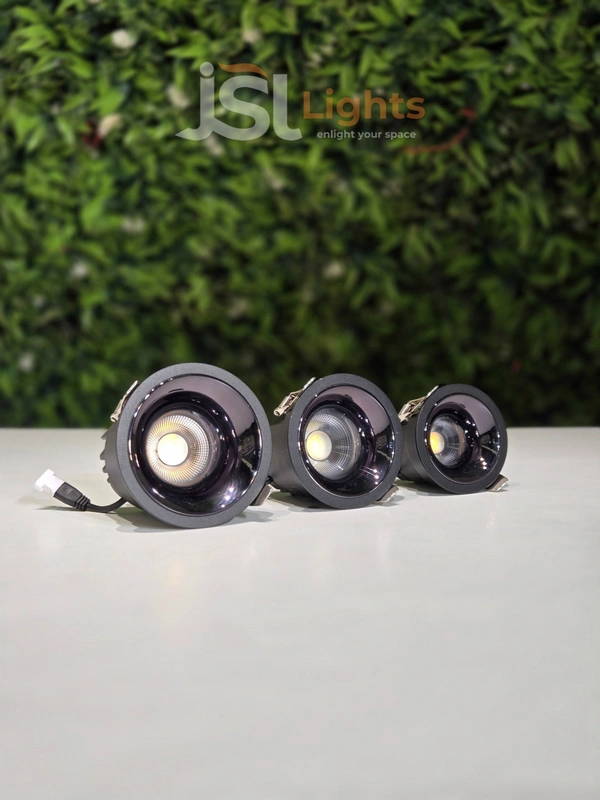 APRA 570 Wave 18W Black GB Deep Recessed COB Downlight - 18W, 3000K, Black GB