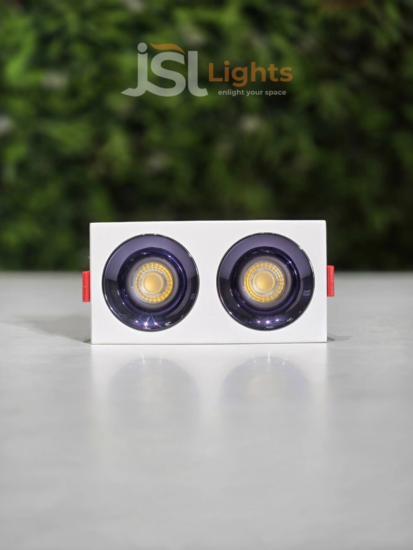 APRA567 2*7W PKW PB Square Recessed Linear COB Downlight - 14W, 4000K