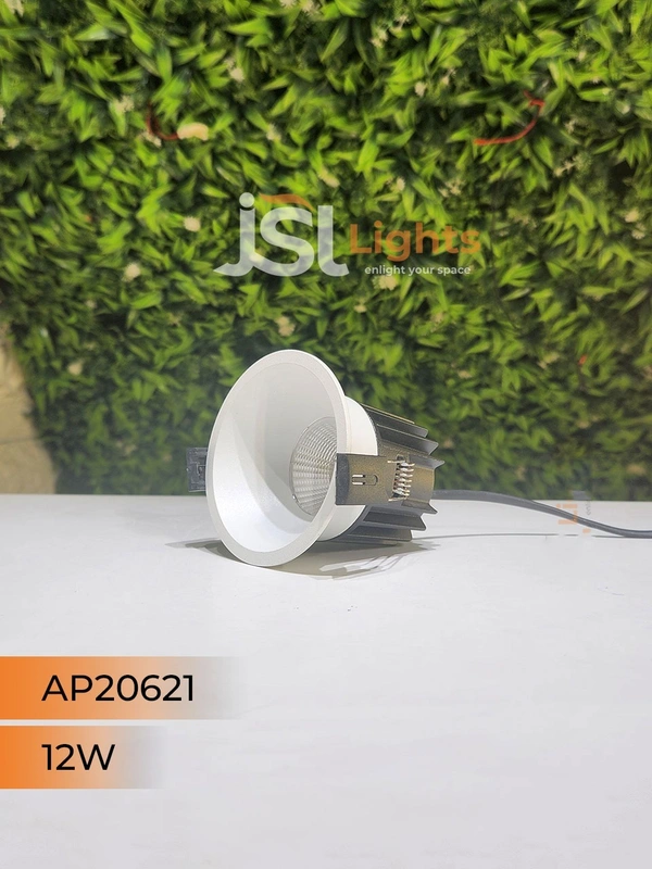 APRA AP20621 12W White Body Recessed COB Downlight  - 12W, 6000K, White