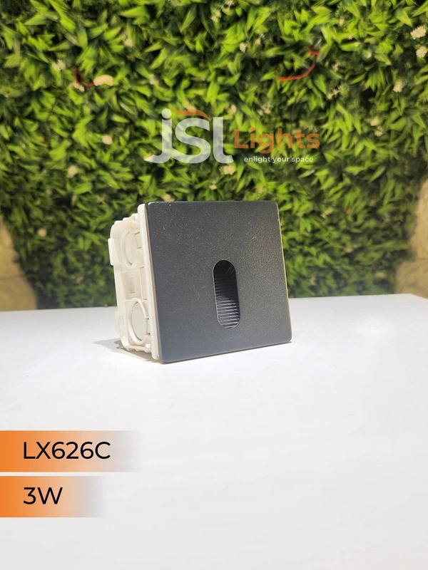 LX 626C 3W Square Black Foot Led Light - 3W, 3000K, Black