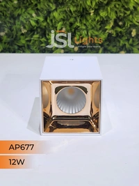 APRA AP677 12W Square White Surface Cylindrical Light  - 12W, 4000K, White