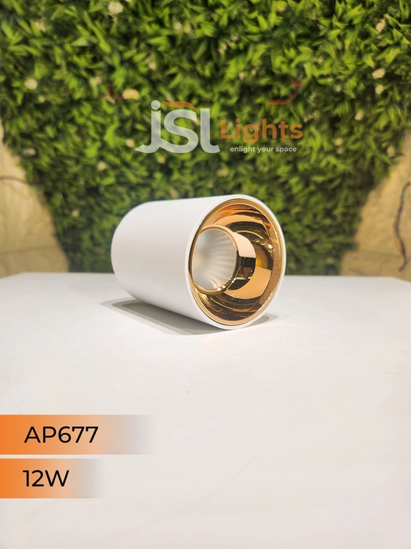 APRA AP677 12W Round Surface Cylindrical Light  - 12W, 3000K, White