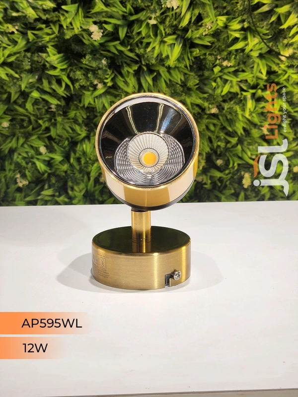 APRA AP595 12W Black RG Surface Wall 360° Cob Focus Light - 12W, 3000K, AB