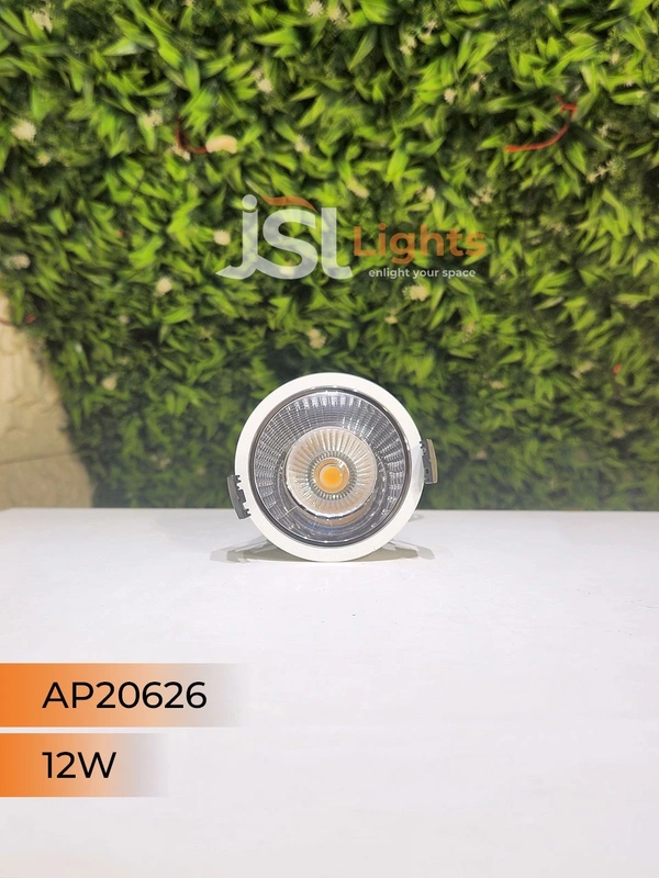 APRA AP 20626 12W White Deep Recessed COB Downlight PB Reflector - 12W, 3000K, White