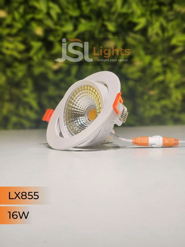 LX 855 16W Round Deep Recessed COB Downlight - 16W, 4000K