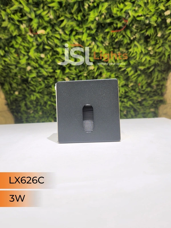 LX 626C 3W Square Black Foot Led Light - 3W, 3000K, Black