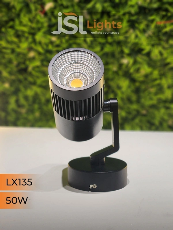 LX 135 50W LED Wall Spotlight  Black Body - 50W, 4000K, Black