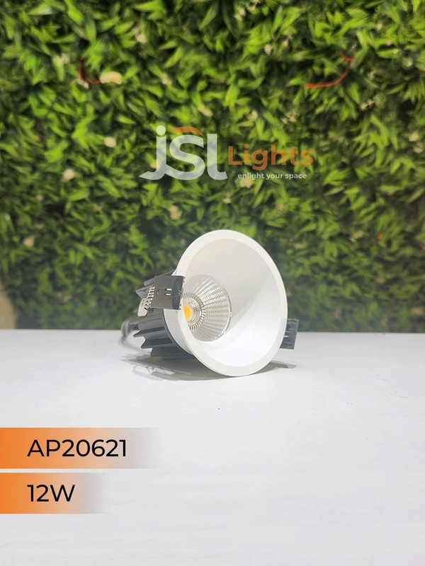 APRA AP20621 12W White Body Recessed COB Downlight  - 12W, 6000K, White