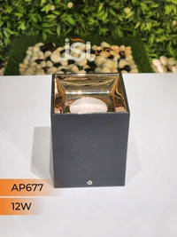 APRA AP677 12W Square Black Surface Cylindrical Light  - 12W, 3000K, Black