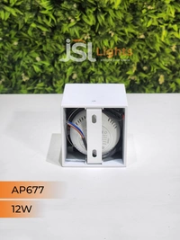 APRA AP677 12W Square White Surface Cylindrical Light  - 12W, 4000K, White