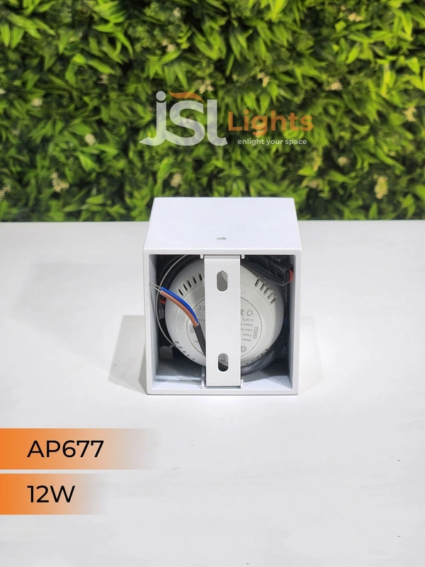APRA AP677 12W Square White Surface Cylindrical Light  - 12W, 4000K, White