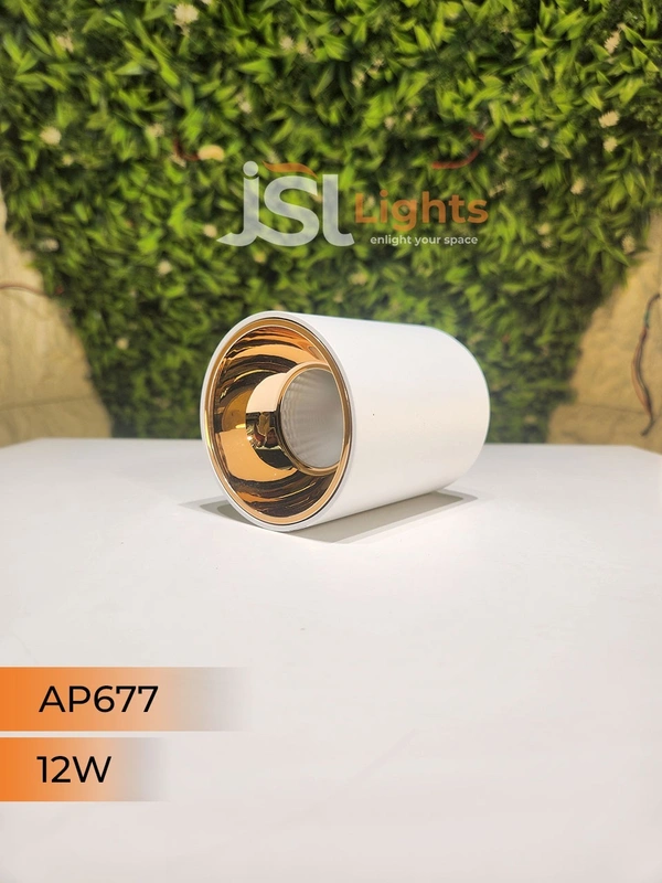 APRA AP677 12W Round Surface Cylindrical Light  - 12W, 3000K, White
