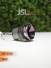 APRA S 701 18W BK PB Round Deep Recessed COB Downlight - 18W, 4000K