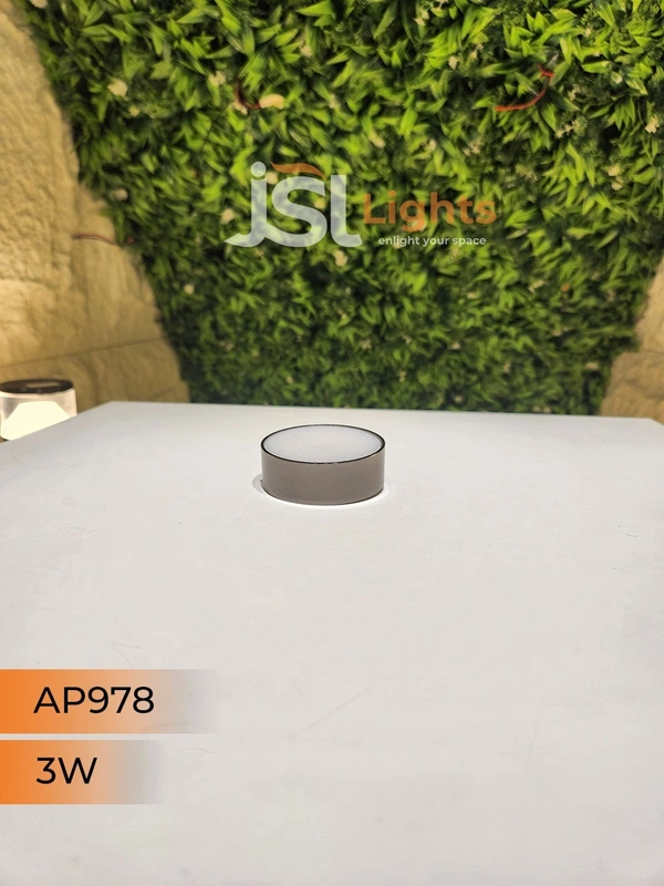 APRA  AP978 3W Round Surface Diffuser Panel Light - 3W, 3000K, AB