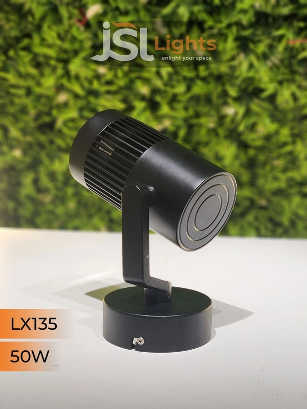 LX 135 50W LED Wall Spotlight  Black Body - 50W, 4000K, Black