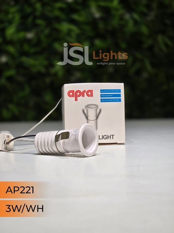 APRA 221 3W White Deep Recessed COB Downlight - 