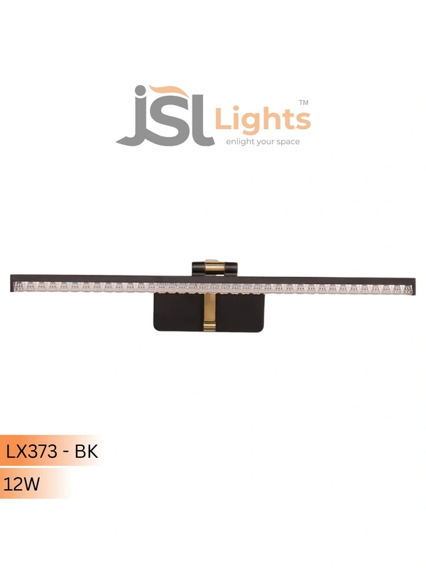 LX376 BK 12W Wall Mirror Light 3CCT | Glow Mirror - Premium Mirror Lights For Every Space - 1 PCS