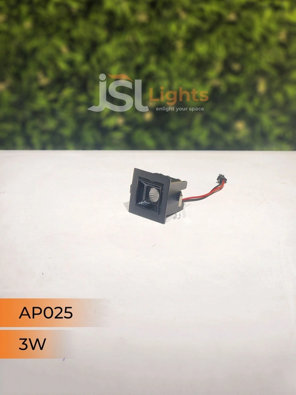 APRA AP 025 3W Black Linear Recessed COB Spotlight - 3W, 4000K
